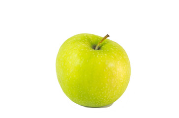 green apples on white background