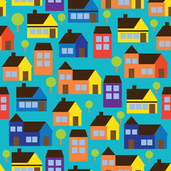 city view ornament pattern. vector illustration