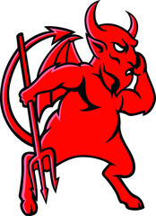 Red Evil with his Trident