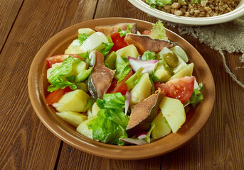 Palermo smoked trout sicilian salad