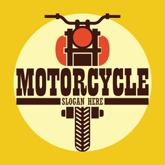 motorcycle logo emblems and insignia with text space for your slogan tagline. vector illustration