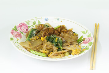 Fired thin noodles with soy sauce / Thai food