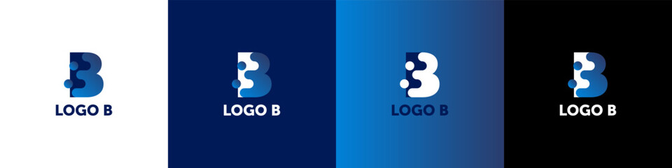 Inspiration Company Logo elements simple and elegant typography OR Letter B