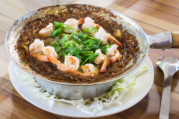 shrimps with glass noodles