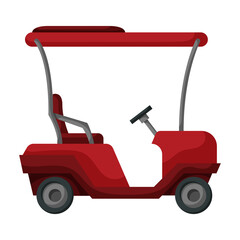 Golf cart vector icon.Cartoon vector icon isolated on white background golf cart.