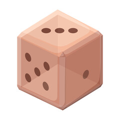 Game dice vector icon.Cartoon vector icon isolated on white background game dice.