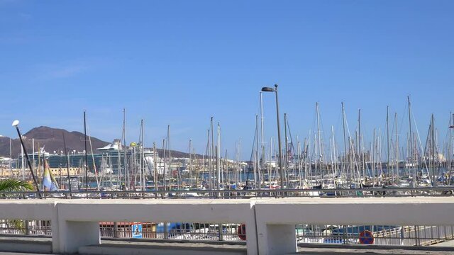 Car POV on Marina in Spain in 4K Slow motion 60fps
