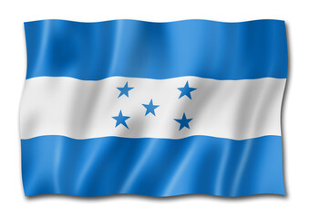 Honduras flag isolated on white