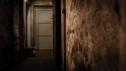 basement, scary, dark, old, grunge, building, 
