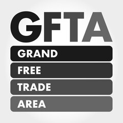 GFTA - Grand Free Trade Area acronym, business concept background