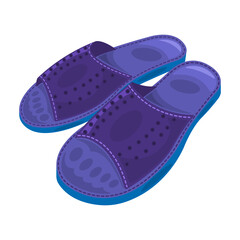 Slippers vector icon.Cartoon vector icon isolated on white background slippers.