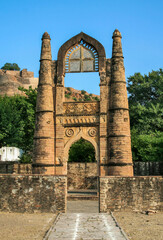 Fototapeta na wymiar View of Badal Mahal Gate (Darwaza) in Chanderi, Madhya Pradesh, India.