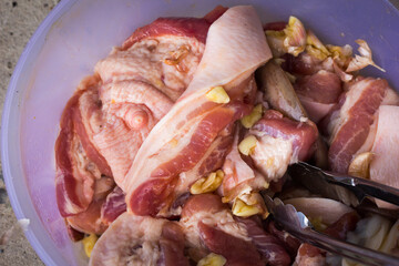 Marinated pork chops