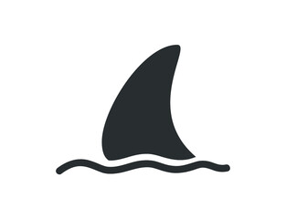 Shark icon.  shark fin vector illustration. 