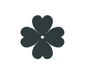 Fototapeta na wymiar Flower icon. Shamrock leaf icon. Simple flower icon. 
