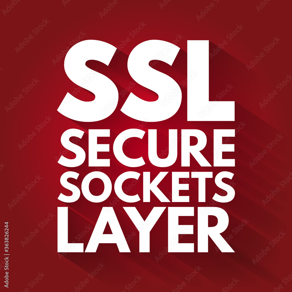 Poster ssl - secure sockets layer acronym, technology concept background