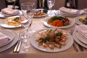 table set for dinner
