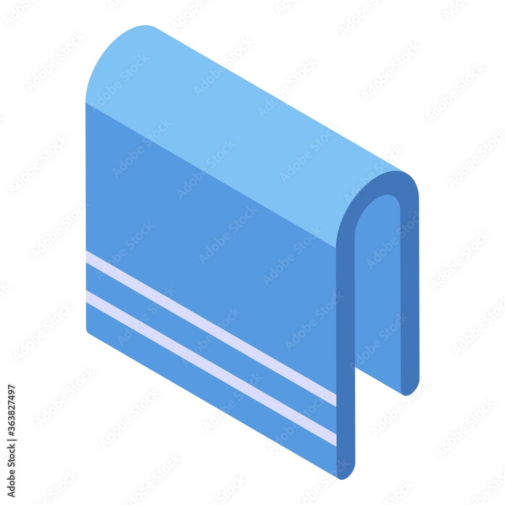 Poster towel on heated rail icon. isometric of towel on heated rail vector icon for web design isolated on 