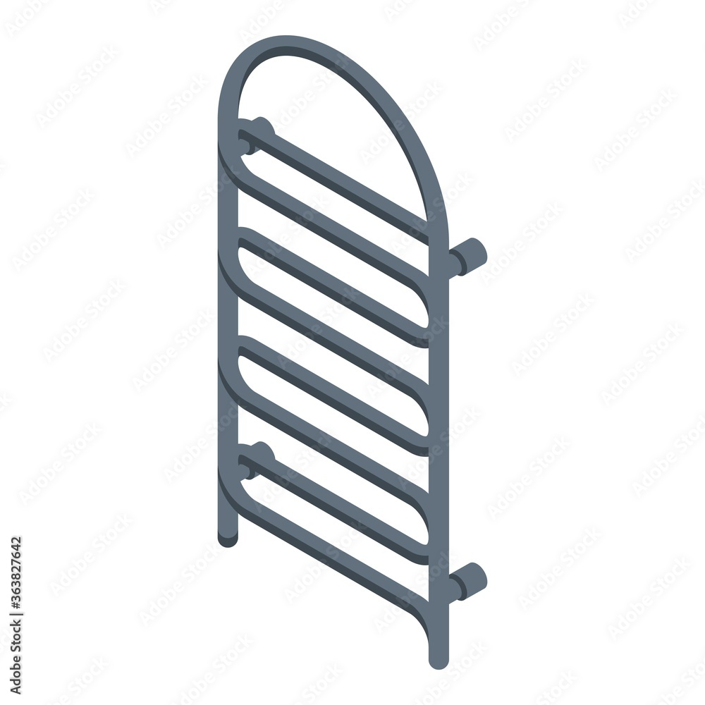Poster cloth heated towel rail icon. isometric of cloth heated towel rail vector icon for web design isolat