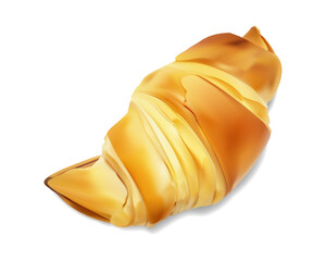 クロワッサンイラスト 透明背景なのでどんな背景でも馴染む/リアルより美しい/チョコレート味