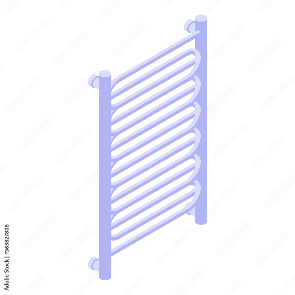 Poster heated towel rail system icon. isometric of heated towel rail system vector icon for web design isol