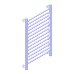 Heated towel rail system icon. Isometric of heated towel rail system vector icon for web design isolated on white background