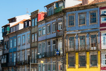 Naklejka premium Porto&nbsp;or Oporto&nbsp; is the&nbsp;second-largest city&nbsp;in&nbsp;Portugal&nbsp;and one of the&nbsp;Iberian Peninsula's major urban areas. Porto is famous for &nbsp;Houses of Ribeira Square located in the historical center of Porto
