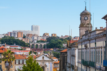 Obraz premium Porto&nbsp;or Oporto&nbsp; is the&nbsp;second-largest city&nbsp;in&nbsp;Portugal&nbsp;and one of the&nbsp;Iberian Peninsula's major urban areas. Porto is famous for &nbsp;Houses of Ribeira Square located in the historical center of Porto