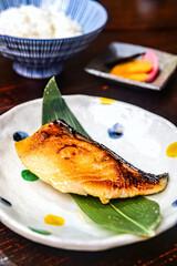 Japan - Chiba prefecture - Itou 2014 : Fried Mackerel With Teriyaki Sauce On The Plate