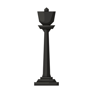 Chess game cartoon vector icon.Cartoon vector illustration of gueen. Isolated illustration of chess game icon on white background.
