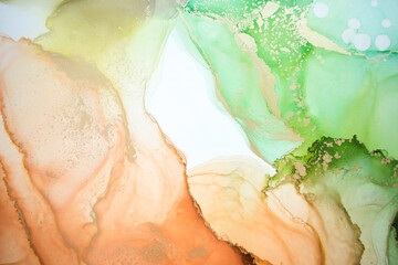 Fototapeta premium Alcohol ink. Style incorporates the swirls of marble or the ripples of agate. Abstract painting, can be used as a trendy background for wallpapers, posters, cards, invitations, websites.