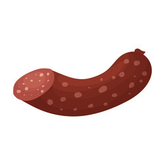 Sausage vector icon.Cartoon vector icon isolated on white background sausage.
