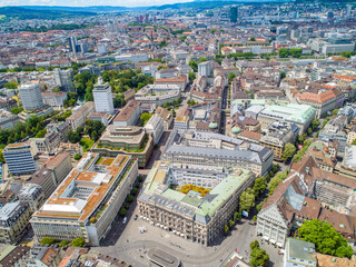 Zürich Stadt Drohnenperspektive