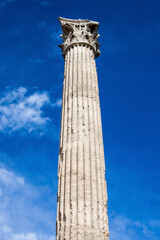 Temple of Olympian Zeus and Acropolis Hill, Athens, Greece