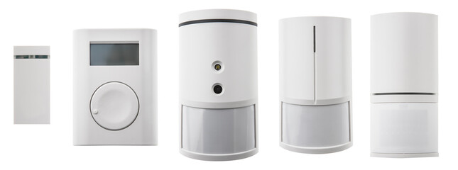 Set of home security sensors isolated