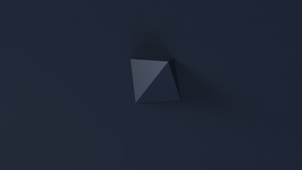 Navy Blue Pyramid Block 3d illustration 3d render	
