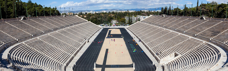 Olympic Panathenaic stadium or kallimarmaro in Athens - panorama