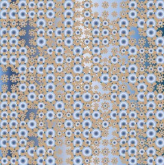 seamless floral pattern on blue surface