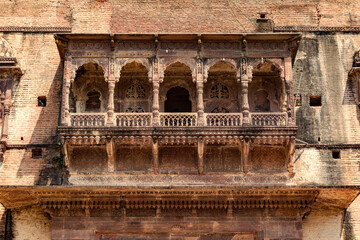 Naklejka premium View of the ancient Shyam Ji Ki Chhatri's entrance. Near narsinghgarh city, Madhya Pradesh.