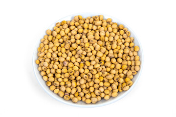 soy beans isolated on white background