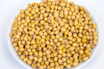 soy beans isolated on white background