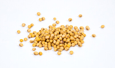 soy beans isolated on white background