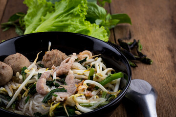 Noodles,Thai Noodle Soup with Meat