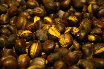 pile of roasted chestnuts
