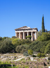 Fototapeta na wymiar Temple of Hephaestus in Ancient Agora, Athens, Greece
