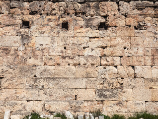 Fototapeta na wymiar Antique stone temple wall texture