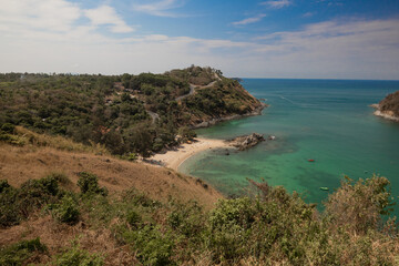 View from the top point to Yanui Beach in Phuket, Thailand