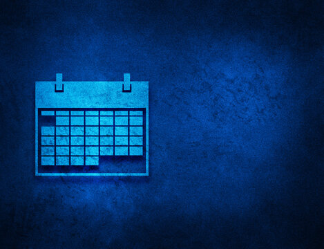 Calendar icon artistic abstract blue grunge texture background