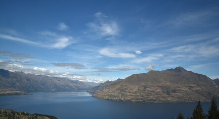 southern alps landscape with clouds