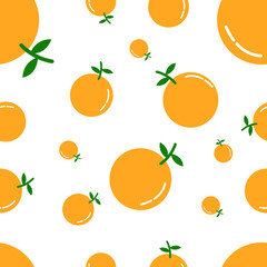 orange fruit seamless pattern